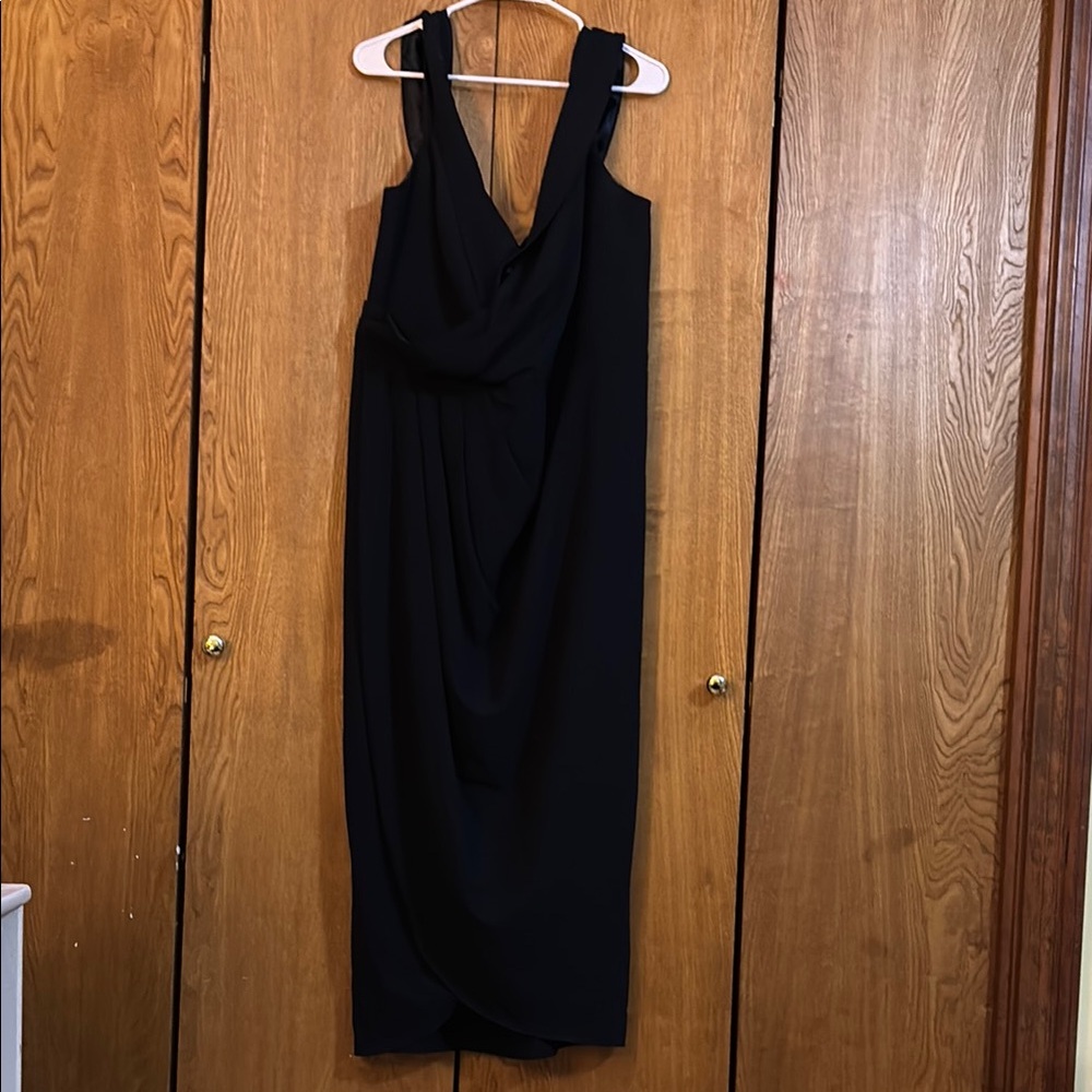 City Chic Navy Blue Off the Shoulder Dress